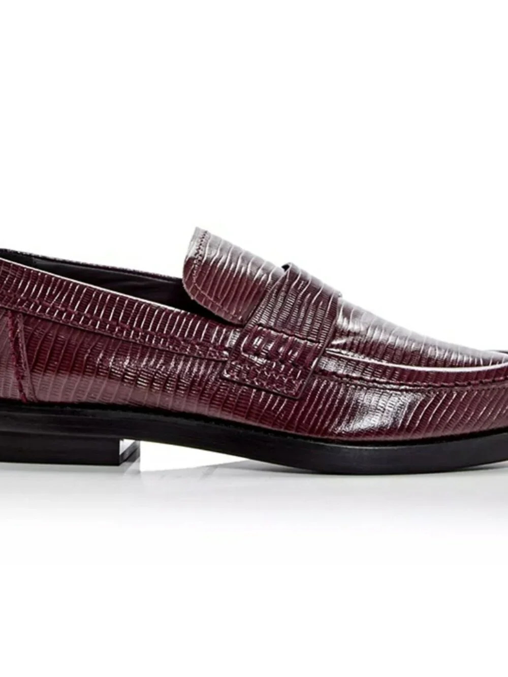 Alexander McQueen Men's Croc Embossed Apron Toe Loafers Size 43.5 (MSRP $990)